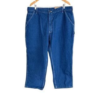 NEW Carhartt Loose Original Fit Carpenter‎ Jeans Mens 40x28 Work Dungaree Denim